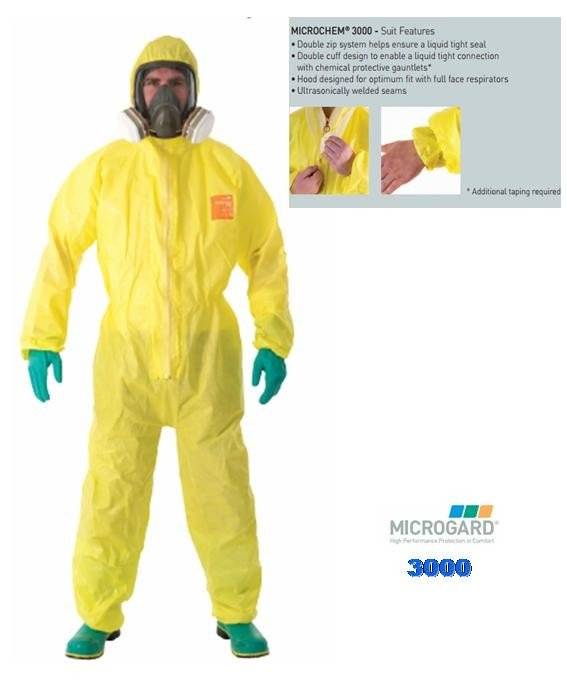 Quần áo chống hóa chất Microchem 300 là sản phẩm chống hóa chất cấp độ mới