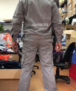 Bo Quan Ao Kaki Tui Hop Mau Ghi Dam