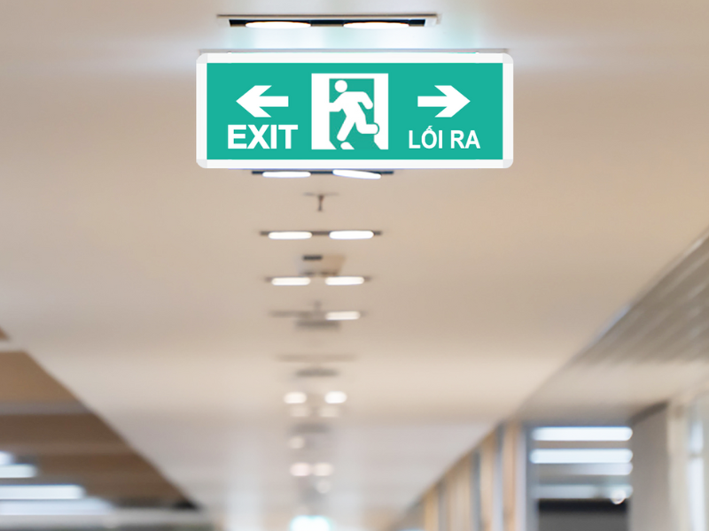 đèn exit chiếu sáng sự cố đèn exit chiếu sáng sự cố