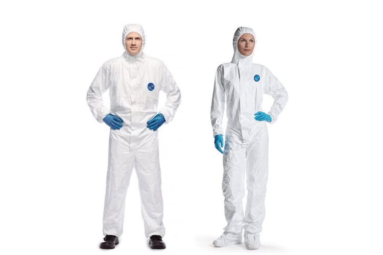 Mẫu quần áo chống hóa chất đạt tiêu chuẩn quốc tế EN 943 trong môi trường độc hại