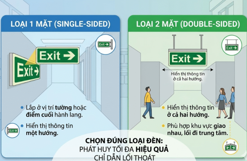 Đèn exit lối thoát hiểm chuyên dụng