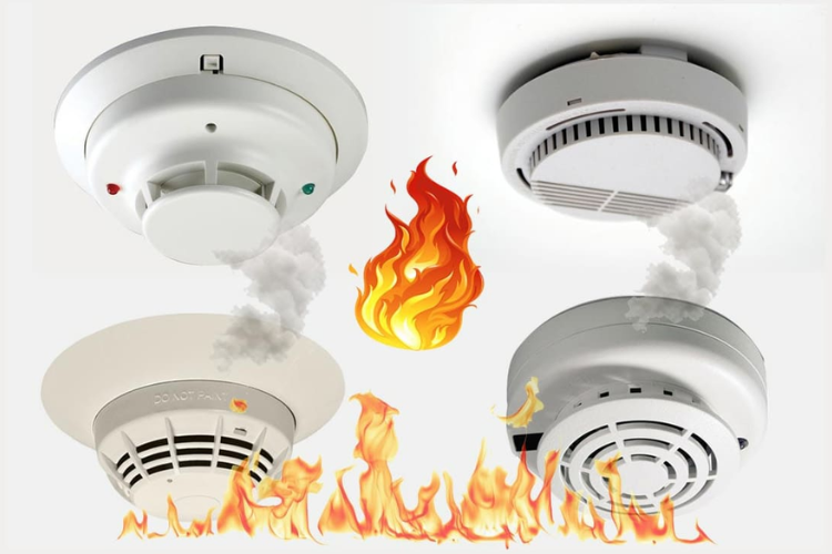 Lắp đặt đầu báo nhiệt tại khu vực bếp nhà phố