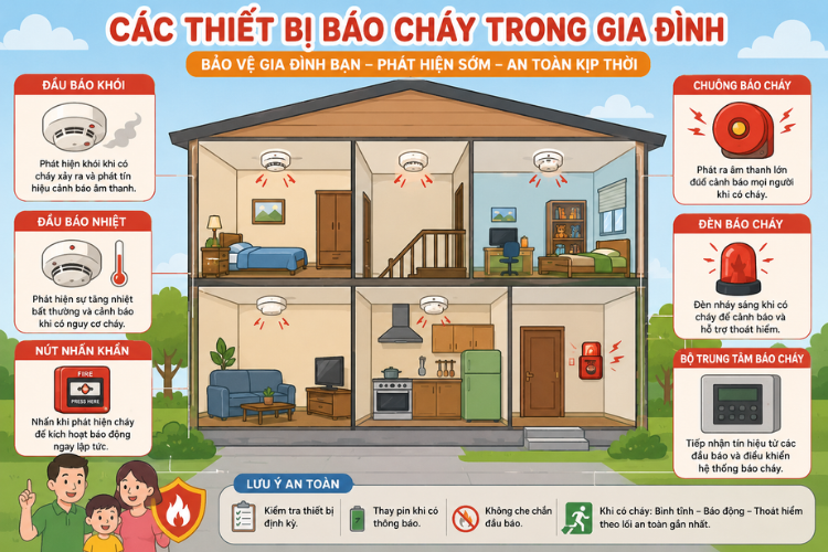 Thiết bị báo cháy gia đình