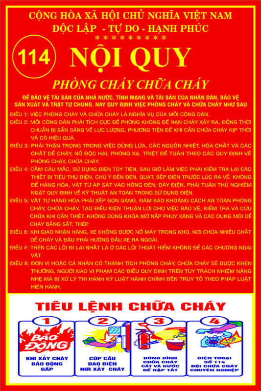 Nội quy tiêu lệnh PCCC
